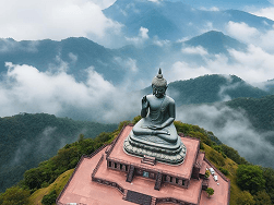 Temple shrine on the mountain